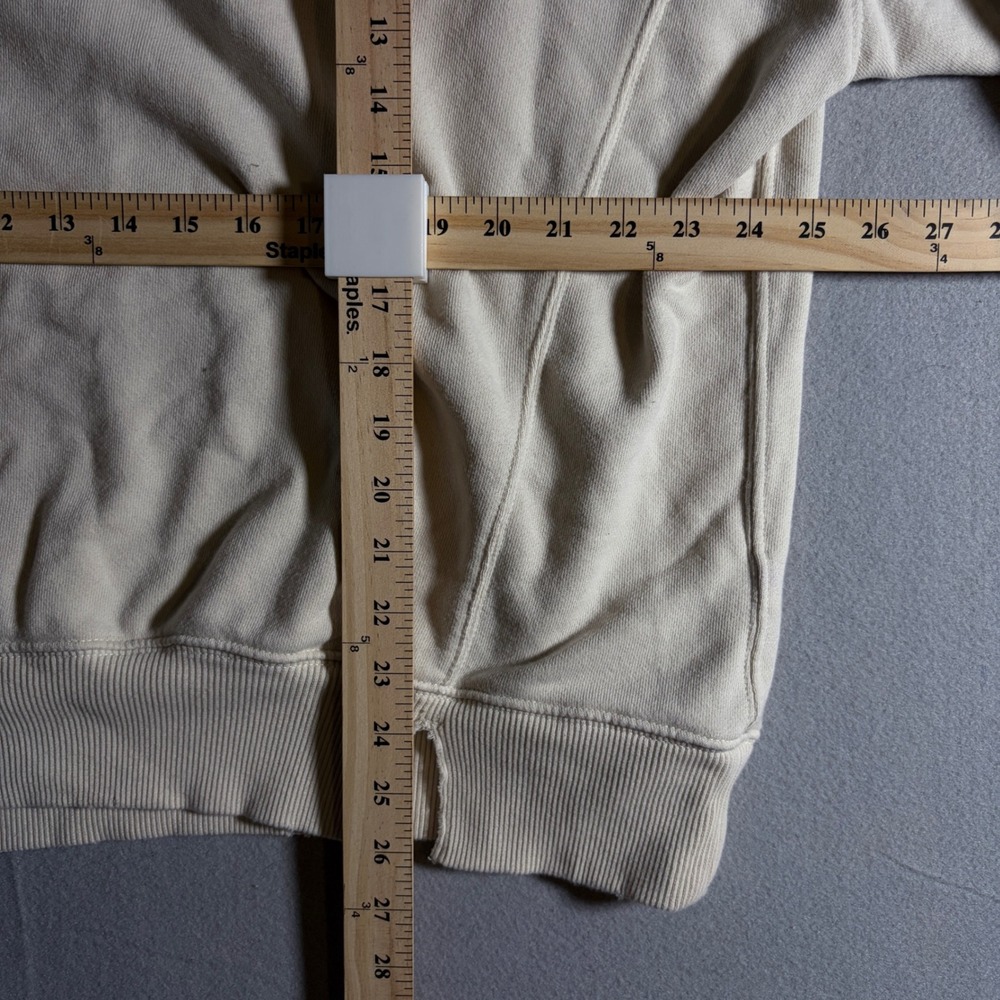 Aerie Womens Large Cream Love Embroidered Oversized Crewneck Sweatshirt Tan L - Picture 5 of 5